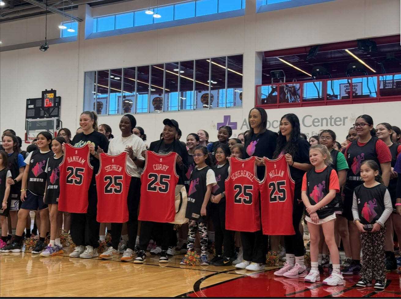 Latina Sweat Project attending Chicago Bulls' Girls' Day of Play