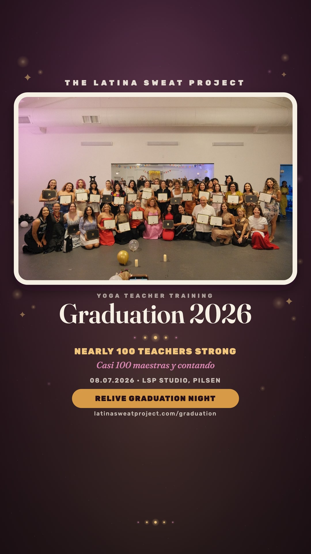 Instagram story graphic for the LSP Graduation 2026 photo gallery.