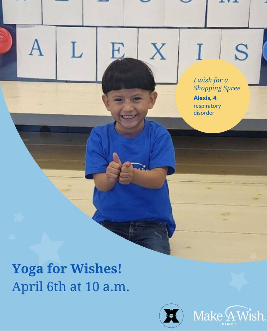 Group of people at the Yoga for Wishes charity event