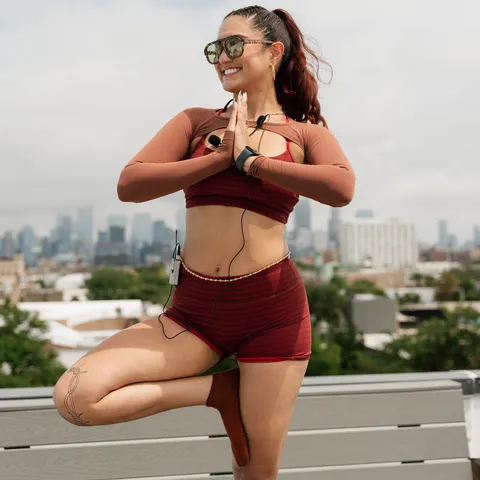 Jackie Terrazas, who leads Yoga Sculpt with Jax
